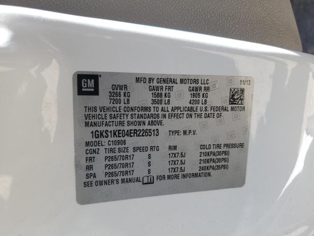 1GKS1KE04ER226513 - 2014 GMC YUKON XL C1500 SLT WHITE photo 13