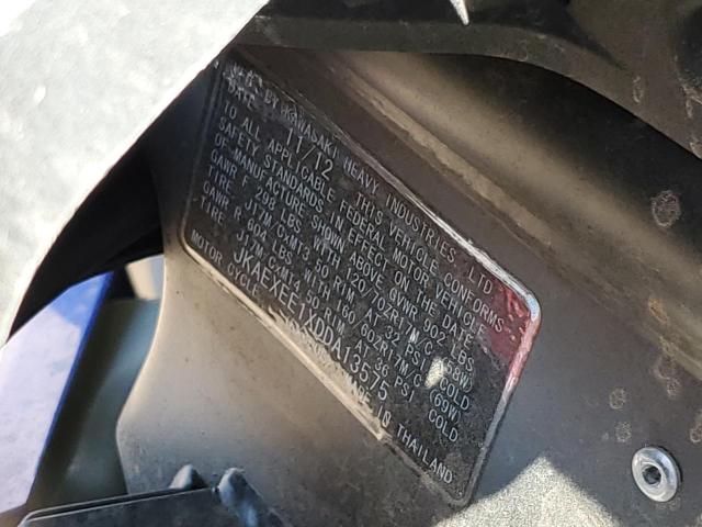 JKAEXEE1XDDA13575 - 2013 KAWASAKI EX650 E 蓝色 照片 10