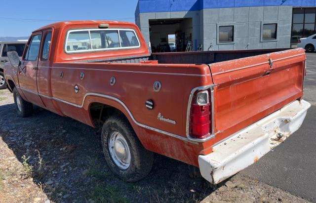 W17BJ6S266699 - 1976 DODGE 100 TRUCK ORANGE photo 3