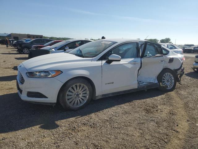 3FA6P0UU3FR143879 - 2015 FORD FUSION S HYBRID WHITE photo 1