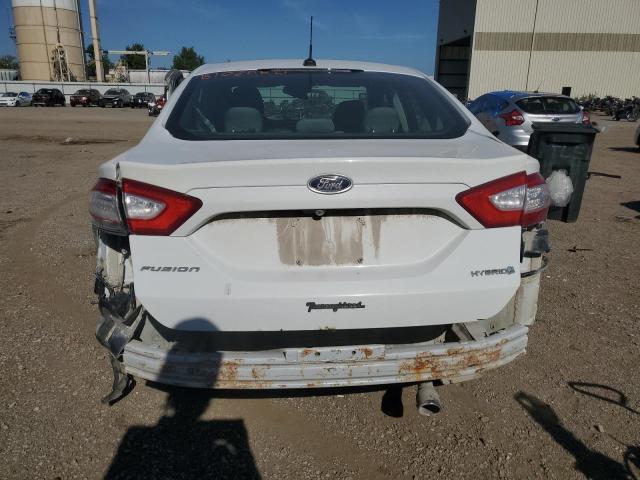 3FA6P0UU3FR143879 - 2015 FORD FUSION S HYBRID WHITE photo 6