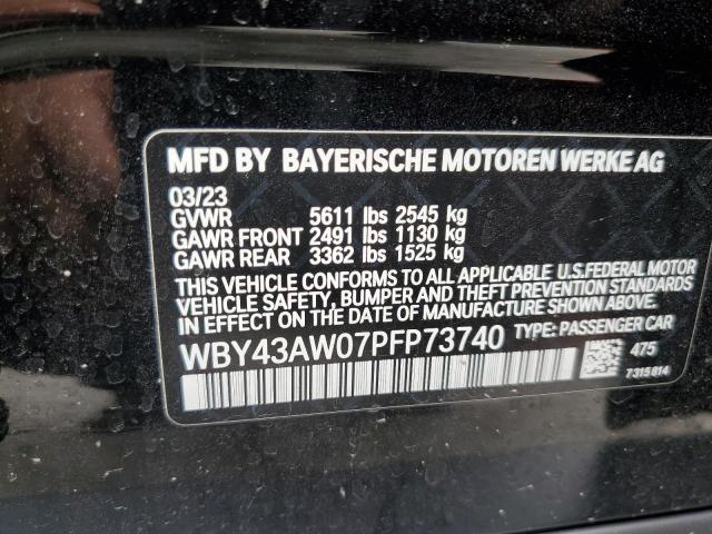 WBY43AW07PFP73740 - 2023 BMW I4 EDRIVE3 BLACK photo 13