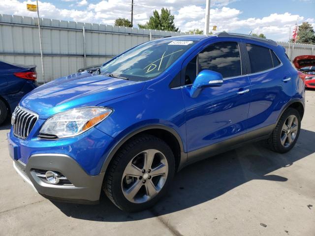 KL4CJHSB2EB518981 - 2014 BUICK ENCORE PREMIUM BLUE photo 1