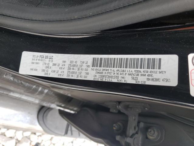 1C6SRFBT2KN915793 - 2019 RAM 1500 BIG HORN/LONE STAR BLACK photo 12