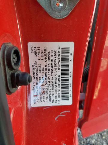 2HGFC2F56HH544639 - 2017 HONDA CIVIC LX RED photo 12