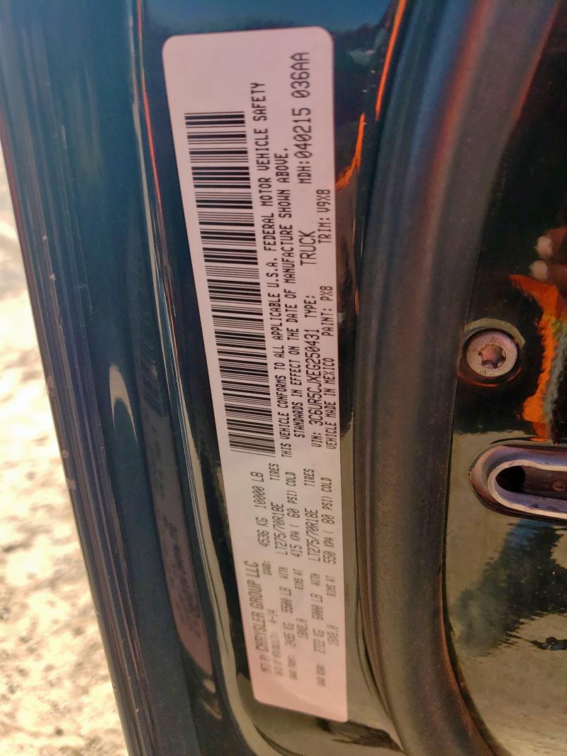 3C6UR5CJXEG250431 - 2014 RAM 2500 ST 黑色 照片 12