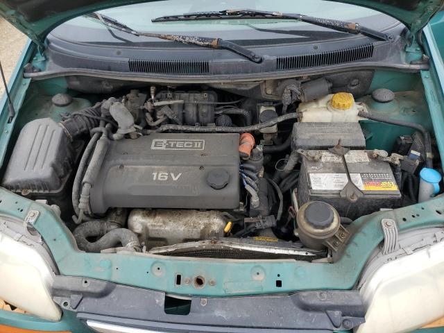 KL1TD62695B417559 - 2005 CHEVROLET AVEO BASE GREEN photo 11