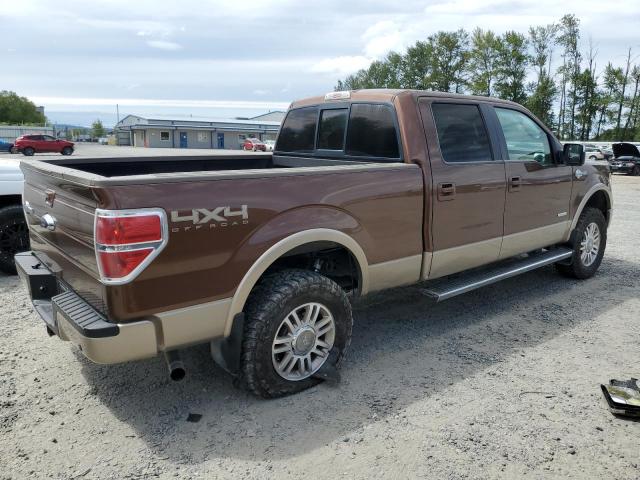 1FTFW1ET1BKD44767 - 2011 FORD F150 SUPERCREW BROWN photo 3