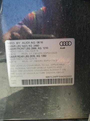 WA1L2AFP1HA042002 - 2017 AUDI Q5 PREMIUM PLUS GRAY photo 13