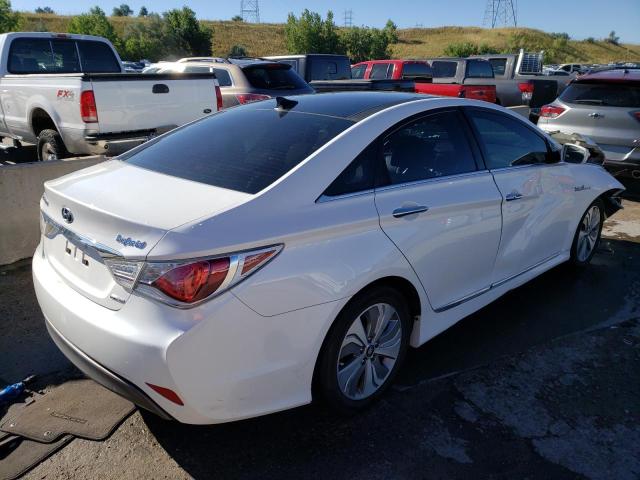 KMHEC4A48FA119791 - 2015 HYUNDAI SONATA HYBRID WHITE photo 3