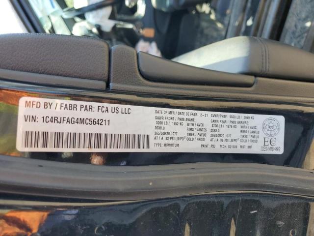 1C4RJFAG4MC564211 - 2021 JEEP GRAND CHEROKEE LAREDO 黑色 照片 14