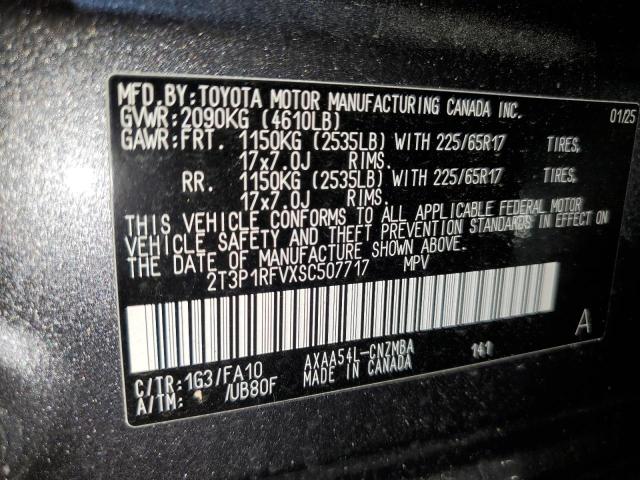 2T3P1RFVXSC507717 - 2025 TOYOTA RAV4 XLE CHARCOAL photo 14