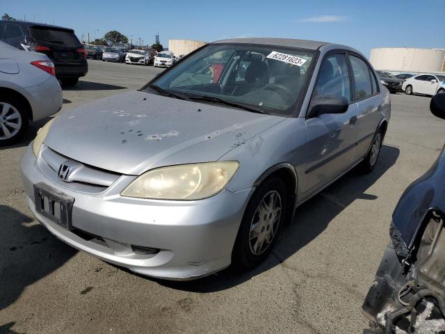 2HGES15304H937992 - 2004 HONDA CIVIC DX VP SILVER photo 1