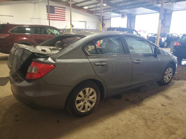 19XFB2F51CE372140 - 2012 HONDA CIVIC LX GRAY photo 3