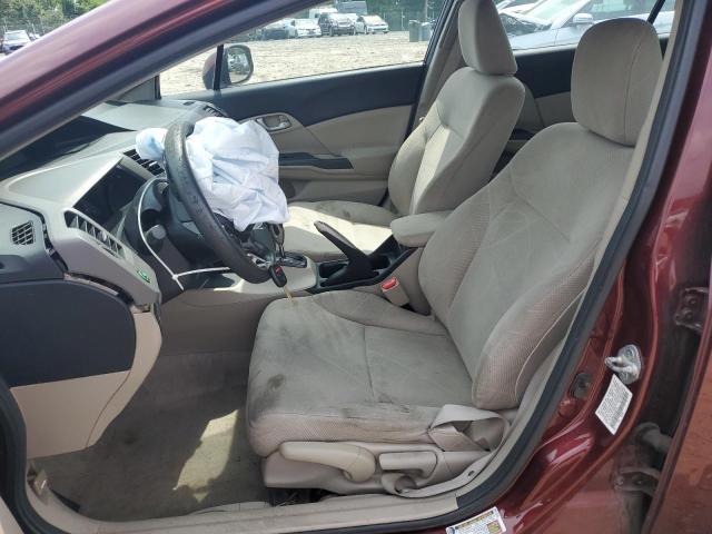 19XFB2F50CE037578 - 2012 HONDA CIVIC LX BURGUNDY photo 7