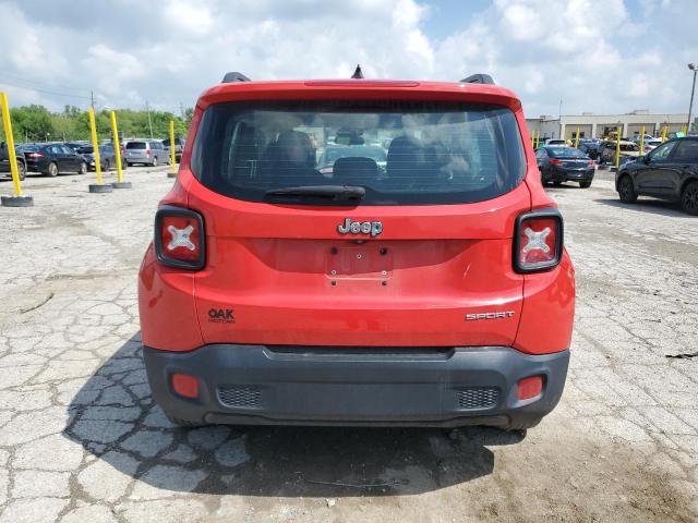 ZACCJAAHXFPC30782 - 2015 JEEP RENEGADE SPORT RED photo 6