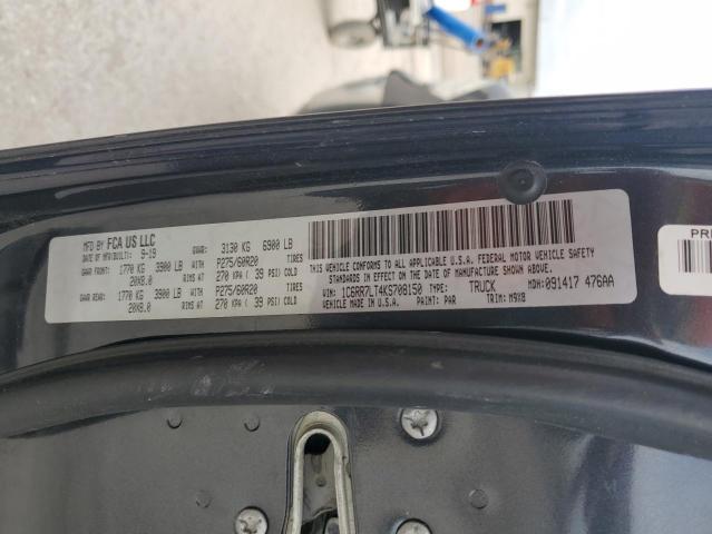 1C6RR7LT4KS708150 - 2019 RAM 1500 CLASS SLT فحمي صورة 12