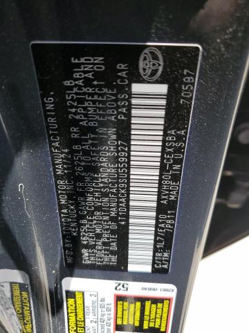 4T1DAACK9SU559927 - 2025 TOYOTA CAMRY XSE BLACK photo 12