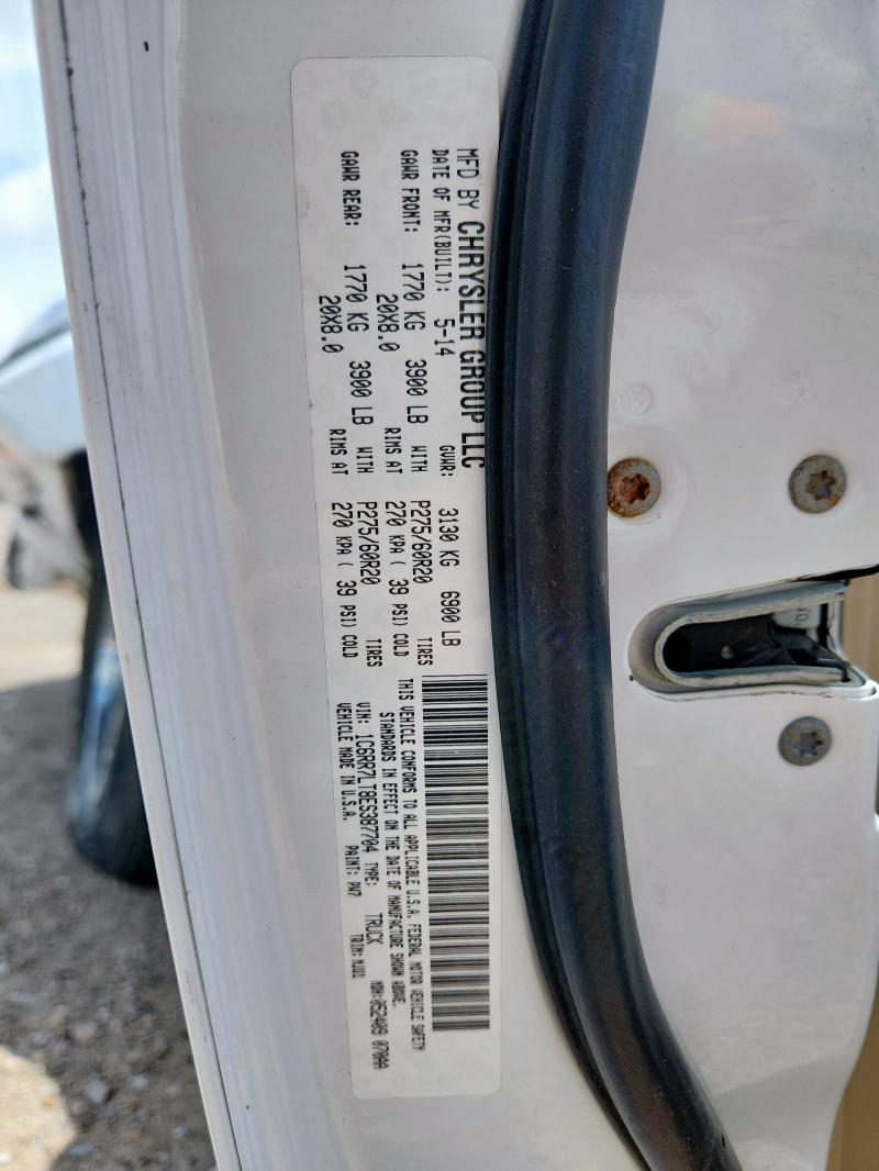 1C6RR7LT8ES387704 - 2014 RAM 1500 SLT 白色 照片 12