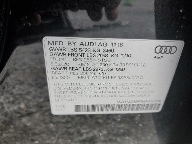 WA1M2AFP0HA076288 - 2017 AUDI Q5 PREMIUM PLUS Schwarz Foto 13