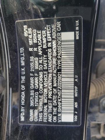 SHHFK7H57JU225921 - 2018 HONDA CIVIC EX Qara foto 12