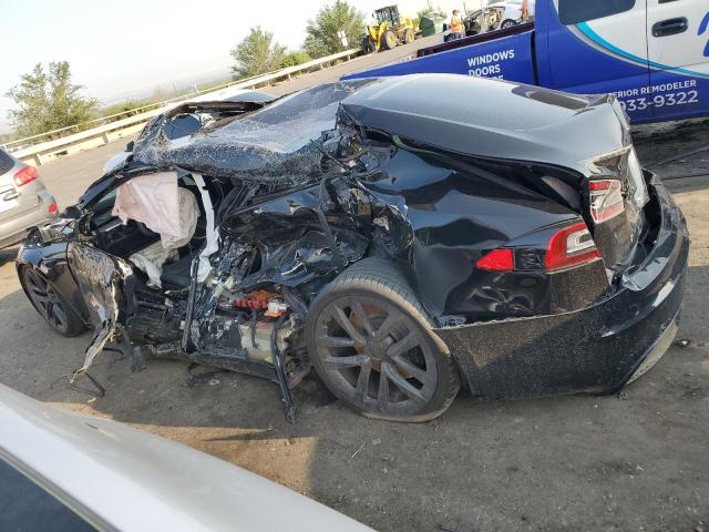 5YJSA1E61MF431821 - 2021 TESLA MODEL S BLACK photo 2