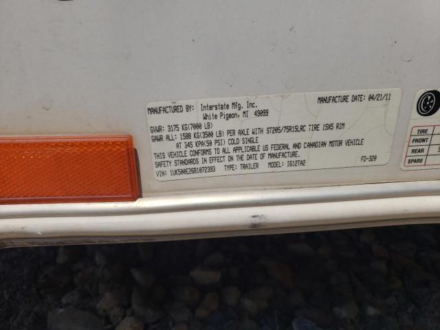 1UK500E26B1072393 - 2011 UTILITY TRAILER WHITE photo 10