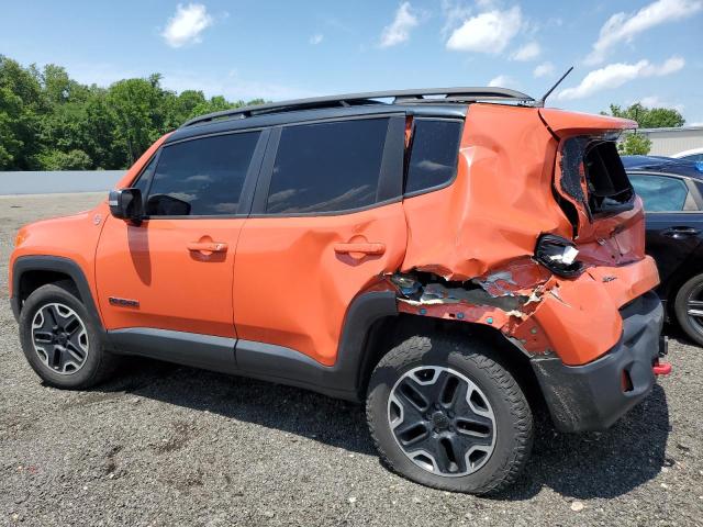 ZACCJBCBXHPE64289 - 2017 JEEP RENEGADE TRAILHAWK ORANGE photo 2