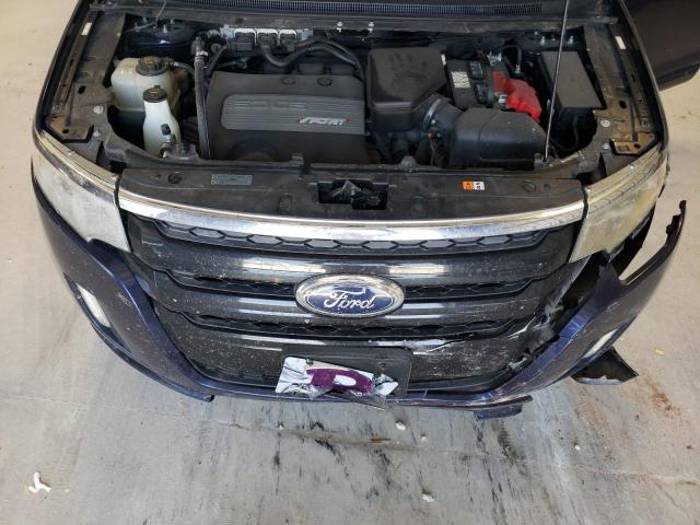 2FMDK4AK1BBA75645 - 2011 FORD EDGE SPORT BLUE photo 12