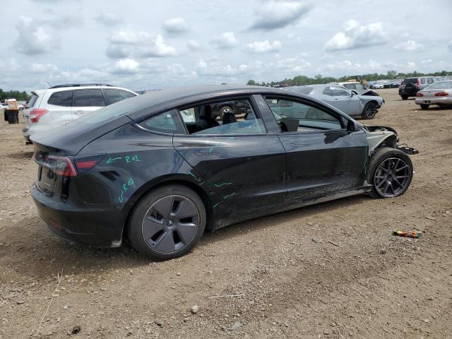 5YJ3E1EB2NF267504 - 2022 TESLA MODEL 3 შავი ფოტო 3