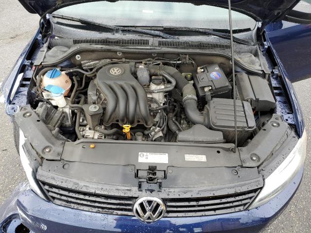 3VW2K7AJ1CM399387 - 2012 VOLKSWAGEN JETTA BASE 蓝色 照片 11