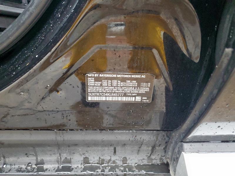 5UXTR7C54KLR45777 - 2019 BMW X3 SDRIVE30I BLACK photo 13