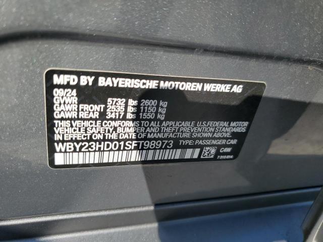 WBY23HD01SFT98973 - 2025 BMW I4 EDRIVE 40 SILVER photo 12