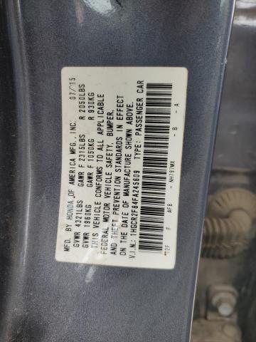 1HGCR2F84FA245609 - 2015 HONDA ACCORD EXL GRAY photo 12