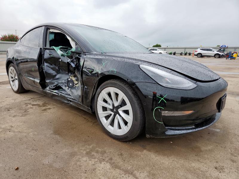 5YJ3E1EA2NF331046 - 2022 TESLA MODEL 3 黑色 照片 4