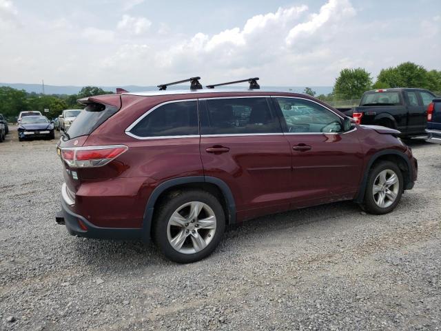 5TDDKRFH9FS211572 - 2015 TOYOTA HIGHLANDER LIMITED BURGUNDY photo 3