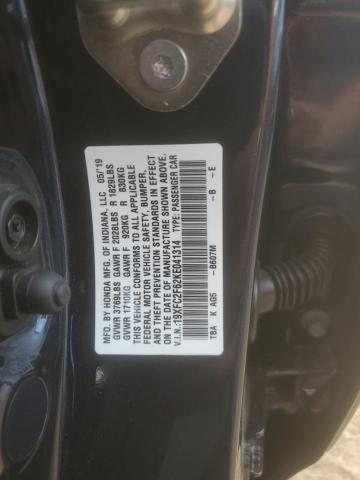 19XFC2F62KE041314 - 2019 HONDA CIVIC LX GRAY photo 13