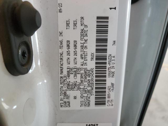 5TFNA5DB1RX143491 - 2024 TOYOTA TUNDRA CREWMAX PLATINUM 白色 照片 12