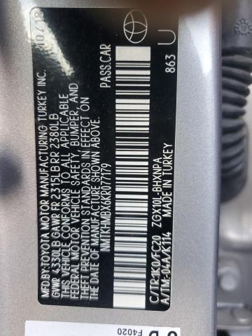 NMTKHMBX6KR077179 - 2019 TOYOTA C-HR XLE Silber Foto 13