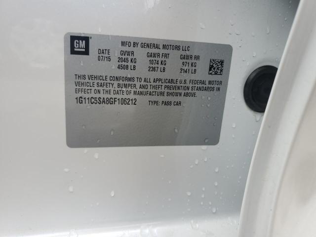 1G11C5SA8GF106212 - 2016 CHEVROLET MALIBU LIM LT 白色 照片 12