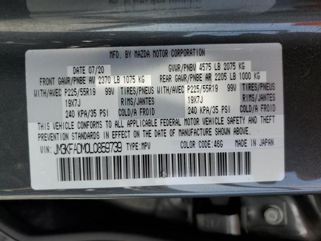 JM3KFADM0L0859739 - 2020 MAZDA CX-5 GRAND TOURING GRAY photo 14