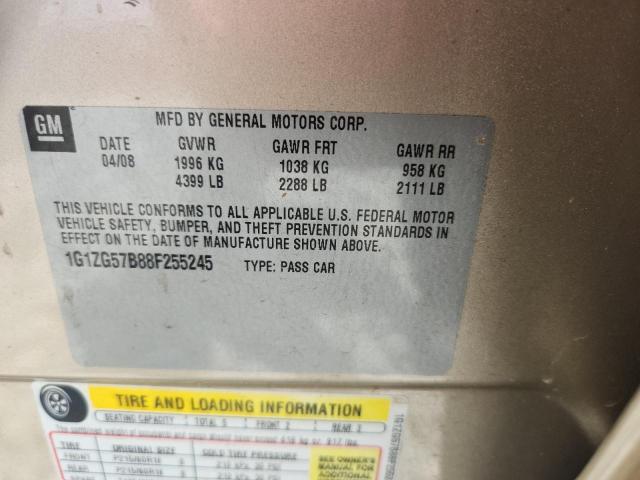 1G1ZG57B88F255245 - 2008 CHEVROLET MALIBU LS BEIGE photo 13