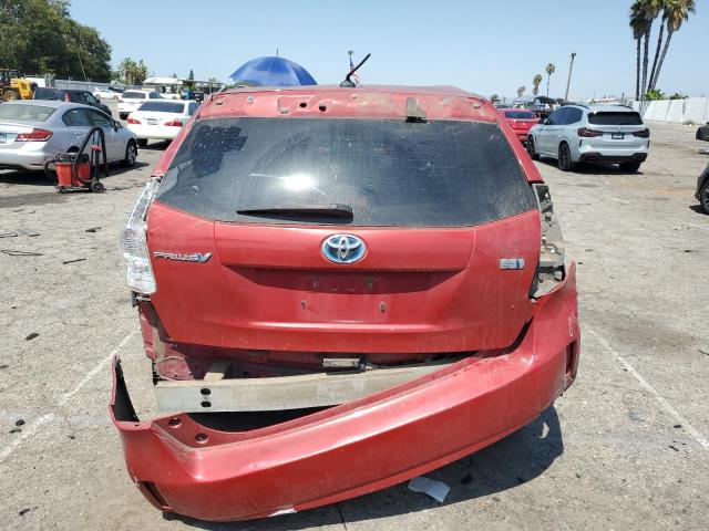 JTDZN3EUXD3275031 - 2013 TOYOTA PRIUS V RED photo 6