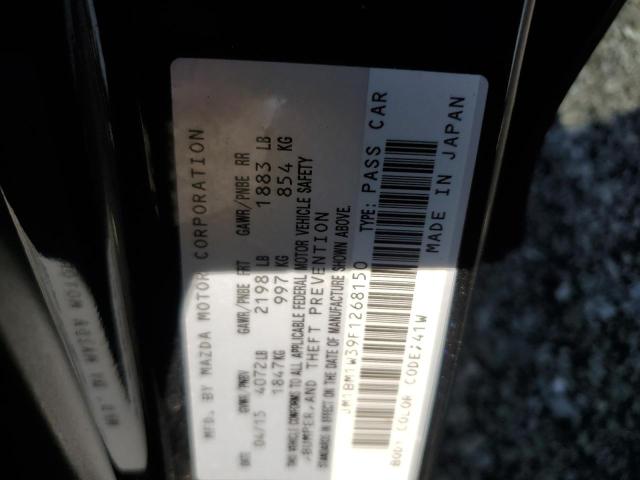 JM1BM1W39F1268150 - 2015 MAZDA 3 GRAND TOURING შავი ფოტო 12