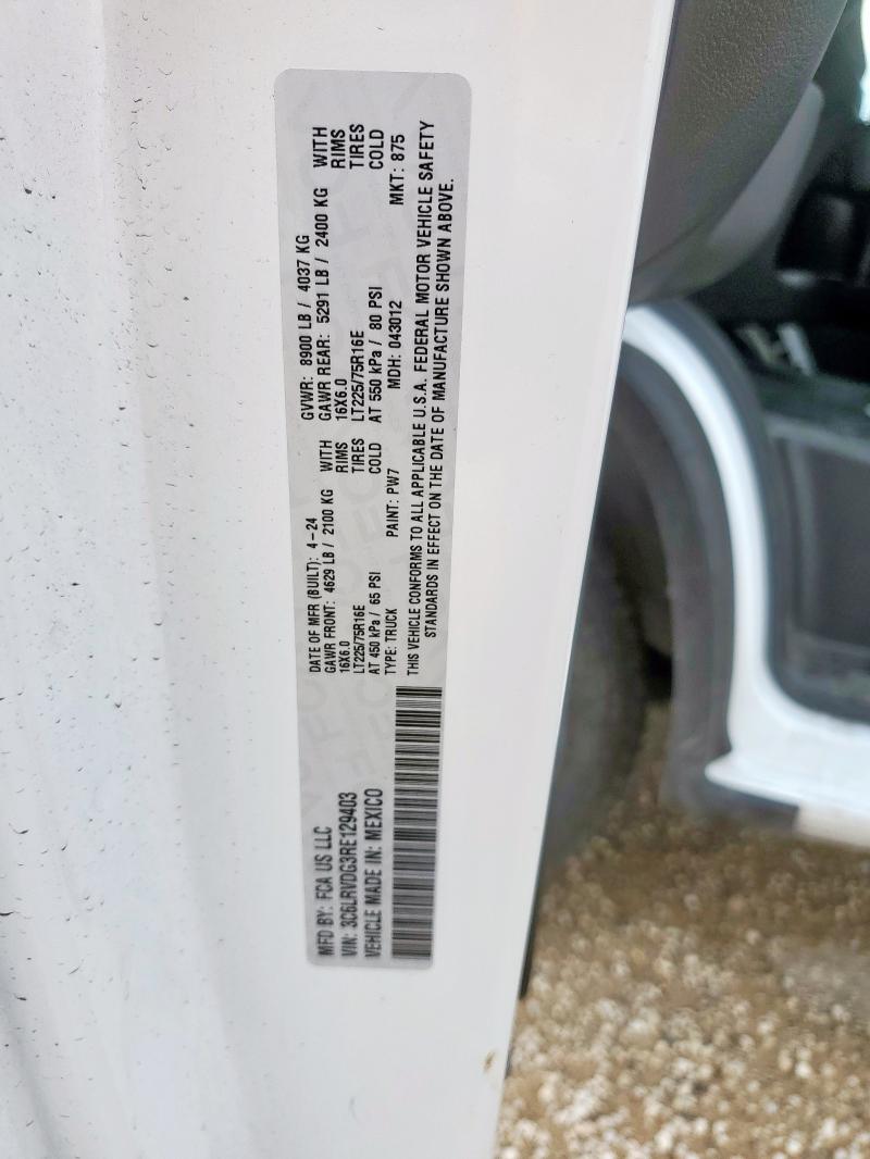 3C6LRVDG3RE129403 - 2024 RAM PROMASTER 2500 HIGH Weiß Foto 12