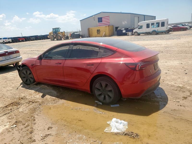 5YJ3E1EA3SF997148 - 2025 TESLA MODEL 3 RED photo 2