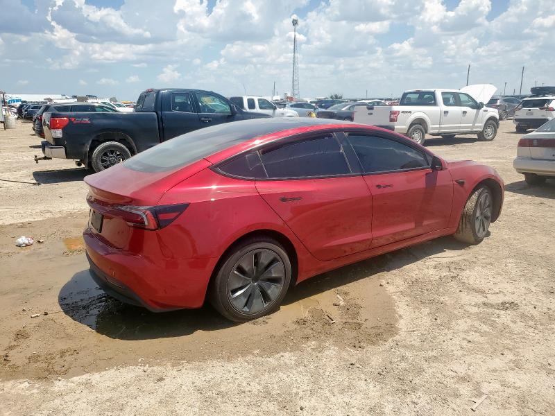 5YJ3E1EA3SF997148 - 2025 TESLA MODEL 3 RED photo 3