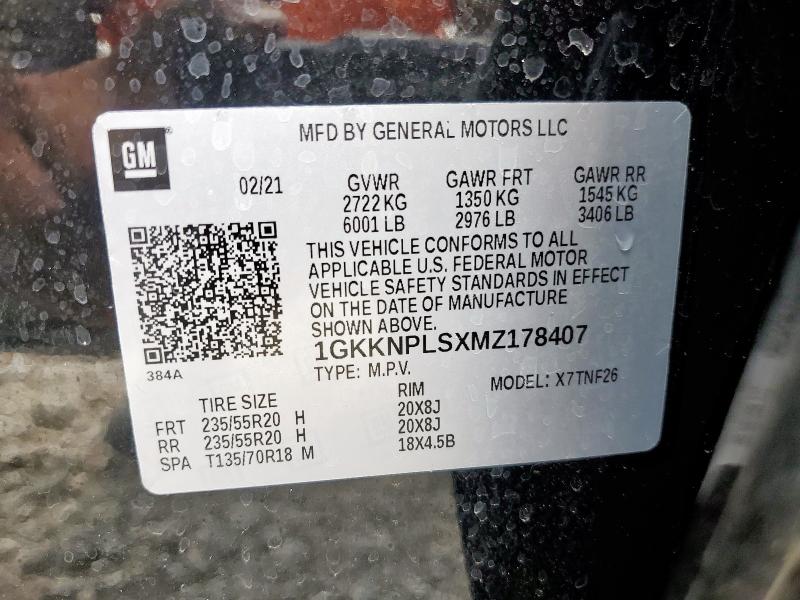 1GKKNPLSXMZ178407 - 2021 GMC ACADIA DENALI 黑色 照片 14