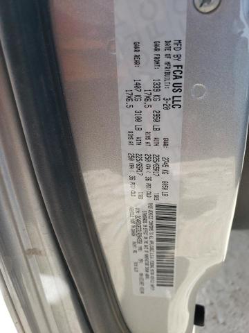 2C4RDGEG3LR204358 - 2020 DODGE GRAND CARA GT SILVER photo 13