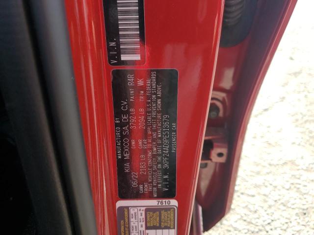 3KPF24AD9PE513679 - 2023 KIA FORTE LX RED photo 12